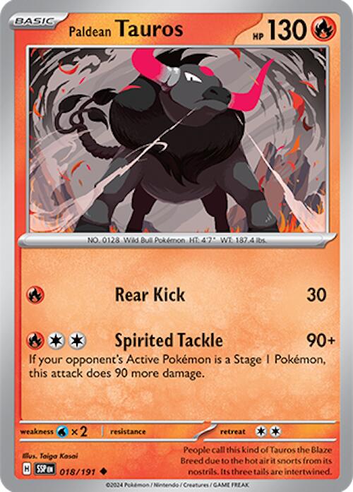 Paldean Tauros (018/191) [Scarlet & Violet: Surging Sparks] | Galaxy Games LLC