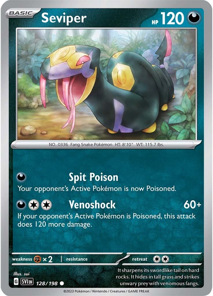 Seviper (128/198) [Scarlet & Violet: Base Set] | Galaxy Games LLC