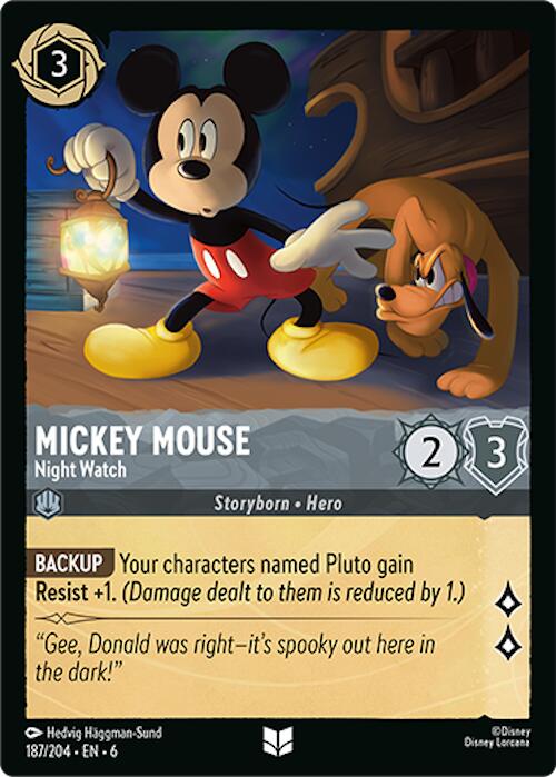 Mickey Mouse - Night Watch (187/204) [Azurite Sea] | Galaxy Games LLC