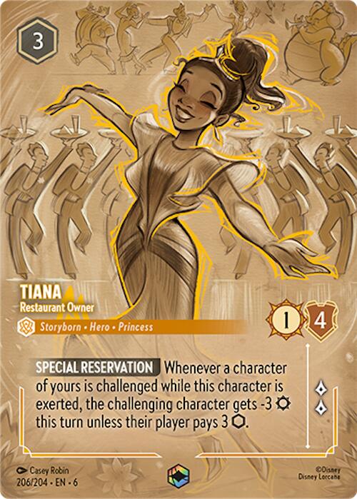 Tiana - Restaurant Owner (Enchanted) (206/204) [Azurite Sea] | Galaxy Games LLC