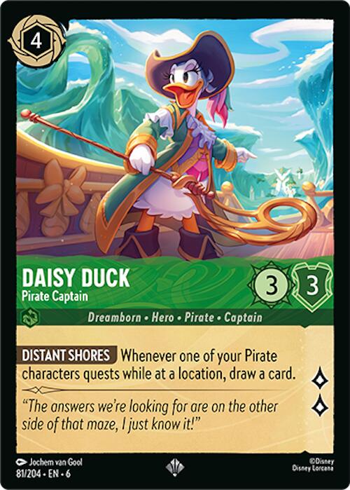Daisy Duck - Pirate Captain (81/204) [Azurite Sea] | Galaxy Games LLC