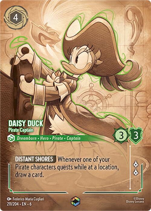 Daisy Duck - Pirate Captain (Enchanted) (211/204) [Azurite Sea] | Galaxy Games LLC