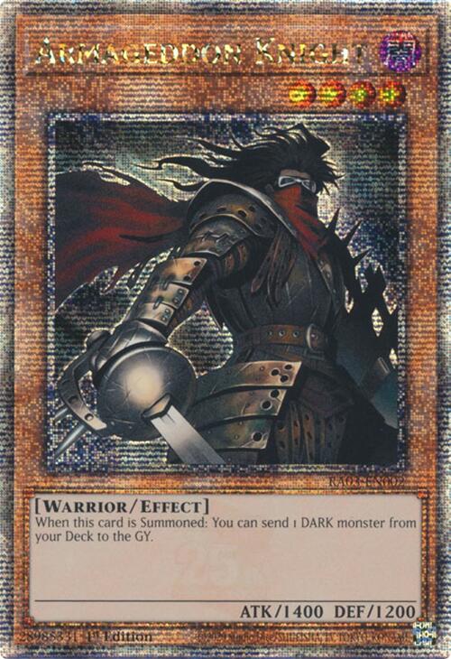 Armageddon Knight (Quarter Century Secret Rare) [RA03-EN002] Quarter Century Secret Rare | Galaxy Games LLC