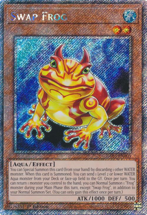 Swap Frog (Platinum Secret Rare) [RA03-EN005] Platinum Secret Rare | Galaxy Games LLC