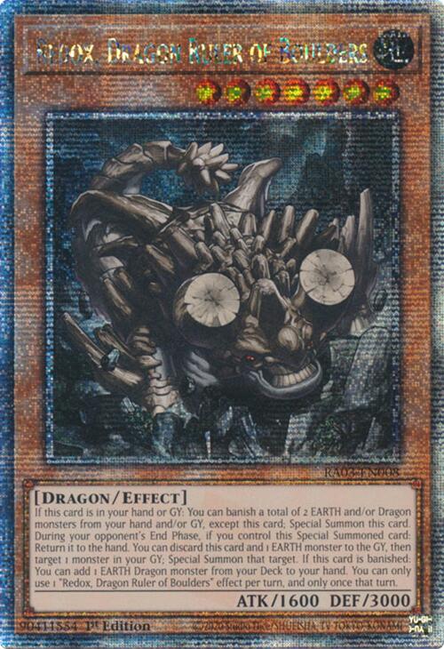 Redox, Dragon Ruler of Boulders (Quarter Century Secret Rare) [RA03-EN008] Quarter Century Secret Rare | Galaxy Games LLC