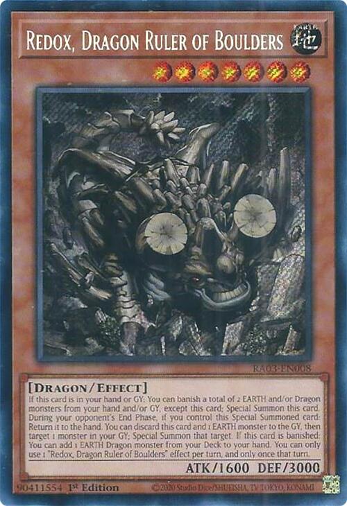 Redox, Dragon Ruler of Boulders (Secret Rare) [RA03-EN008] Secret Rare | Galaxy Games LLC