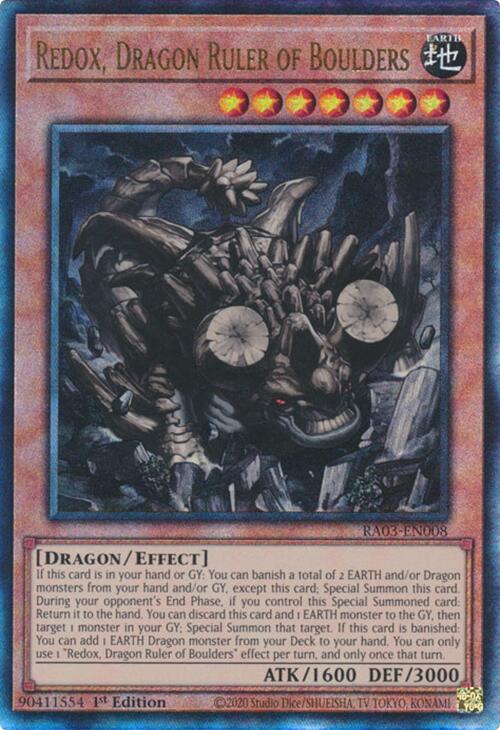 Redox, Dragon Ruler of Boulders (UTR) [RA03-EN008] Prismatic Ultimate Rare | Galaxy Games LLC