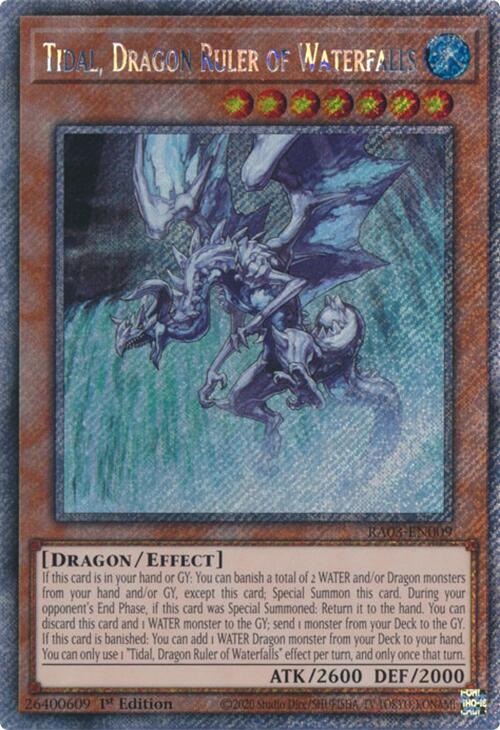 Tidal, Dragon Ruler of Waterfalls (Platinum Secret Rare) [RA03-EN009] Platinum Secret Rare | Galaxy Games LLC