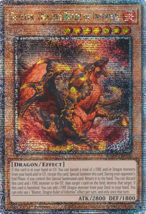 Blaster, Dragon Ruler of Infernos (Quarter Century Secret Rare) [RA03-EN010] Quarter Century Secret Rare | Galaxy Games LLC