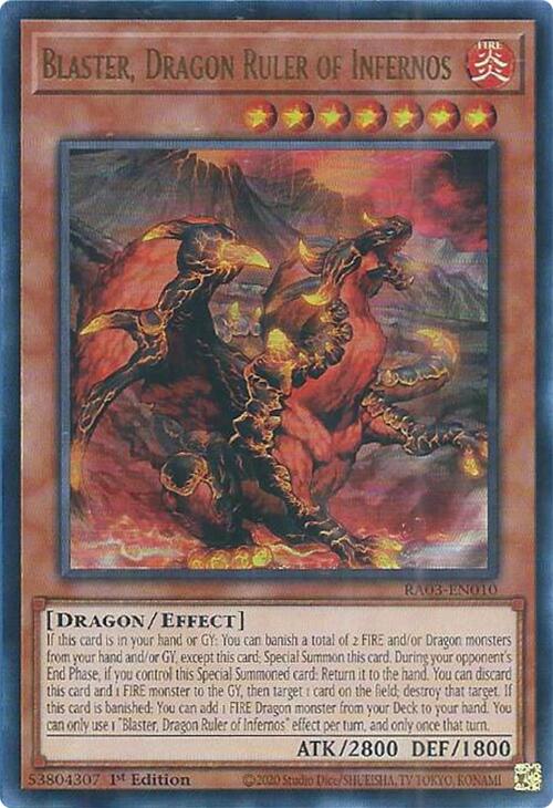 Blaster, Dragon Ruler of Infernos (UR) [RA03-EN010] Ultra Rare | Galaxy Games LLC