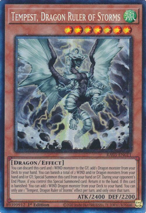 Tempest, Dragon Ruler of Storms (CR) [RA03-EN011] Prismatic Collector's Rare | Galaxy Games LLC