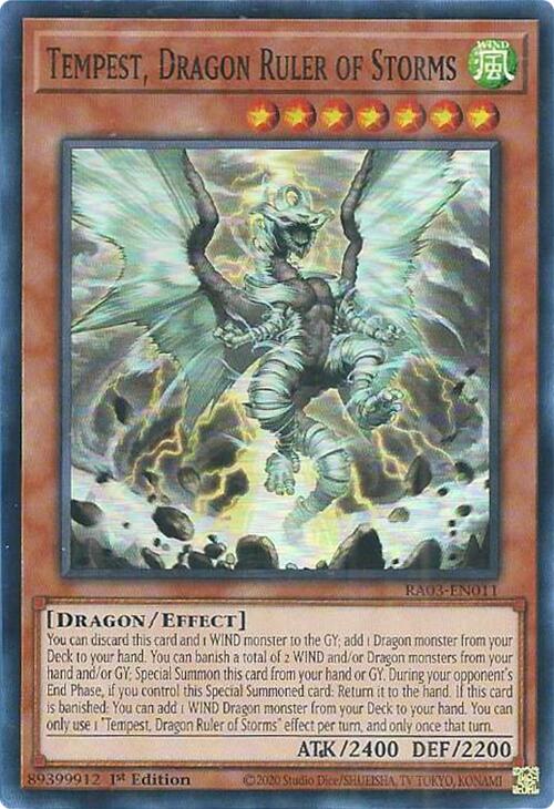 Tempest, Dragon Ruler of Storms [RA03-EN011] Super Rare | Galaxy Games LLC