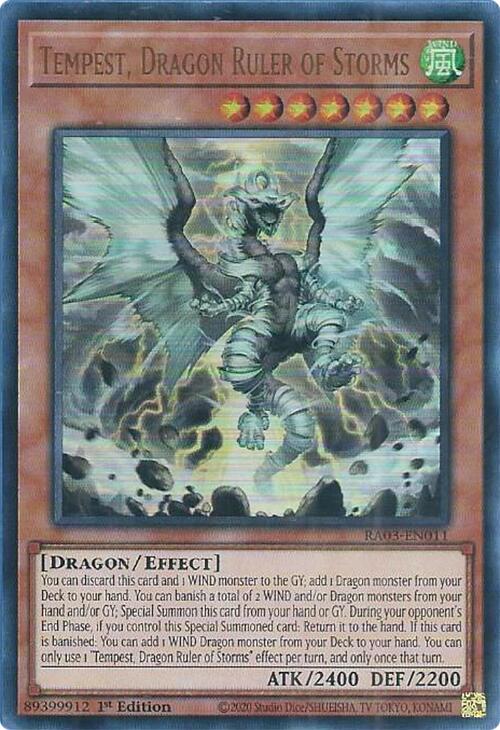 Tempest, Dragon Ruler of Storms (UR) [RA03-EN011] Ultra Rare | Galaxy Games LLC