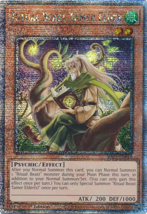 Ritual Beast Tamer Elder (Quarter Century Secret Rare) [RA03-EN012] Quarter Century Secret Rare | Galaxy Games LLC