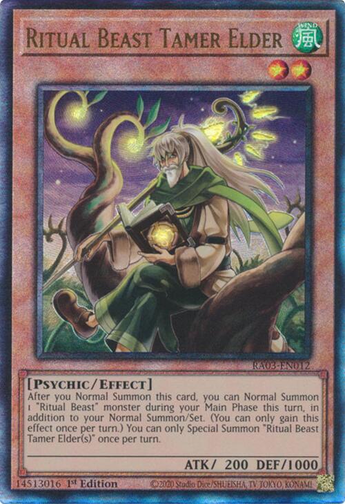 Ritual Beast Tamer Elder (UTR) [RA03-EN012] Prismatic Ultimate Rare | Galaxy Games LLC