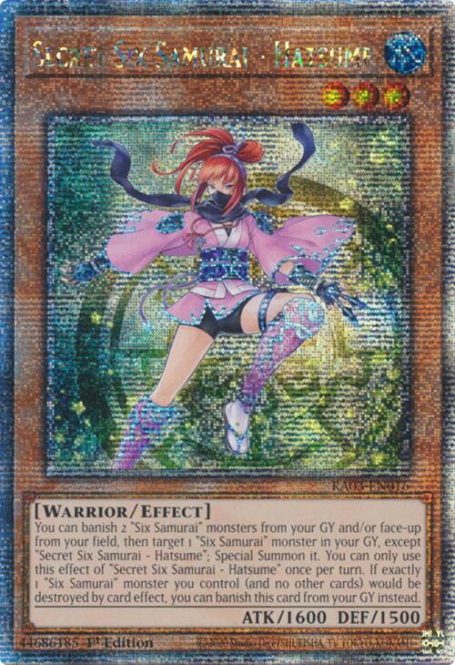 Secret Six Samurai - Hatsume (Quarter Century Secret Rare) [RA03-EN016] Quarter Century Secret Rare | Galaxy Games LLC