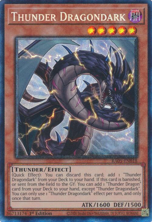 Thunder Dragondark (CR) [RA03-EN018] Prismatic Collector's Rare | Galaxy Games LLC