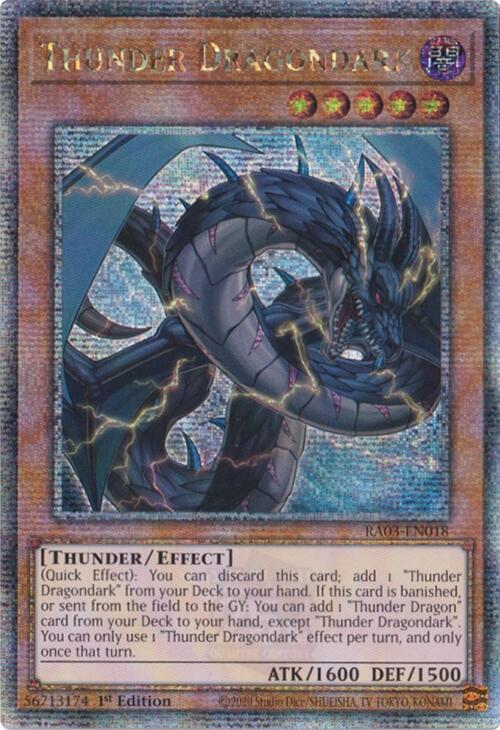 Thunder Dragondark (Quarter Century Secret Rare) [RA03-EN018] Quarter Century Secret Rare | Galaxy Games LLC