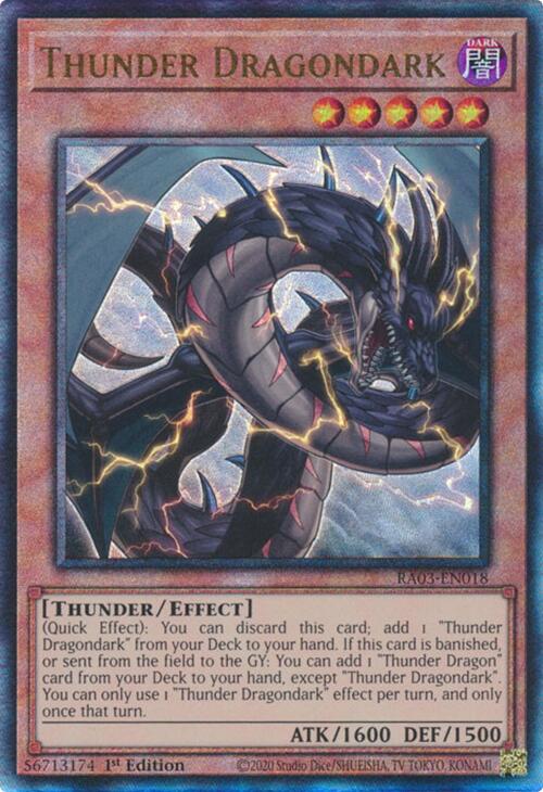 Thunder Dragondark (UTR) [RA03-EN018] Prismatic Ultimate Rare | Galaxy Games LLC