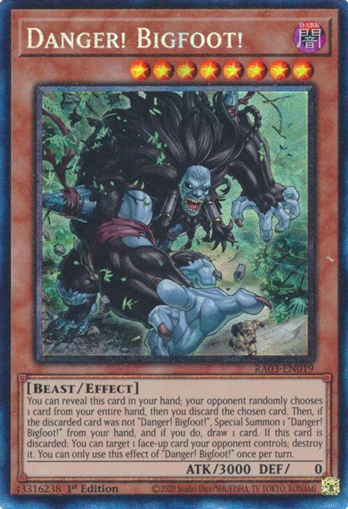 Danger! Bigfoot! (CR) [RA03-EN019] Prismatic Collector's Rare | Galaxy Games LLC