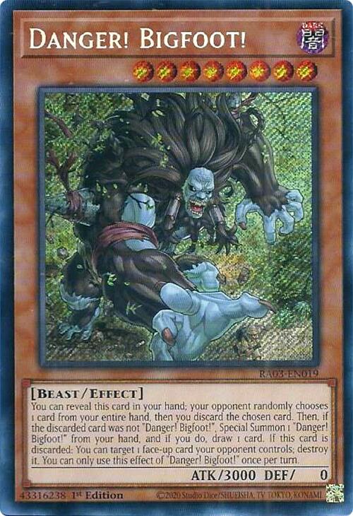 Danger! Bigfoot! (Secret Rare) [RA03-EN019] Secret Rare | Galaxy Games LLC