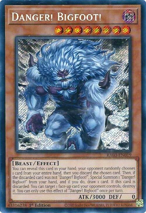 Danger! Bigfoot! (Alternate Art) (Secret Rare) [RA03-EN019] Secret Rare | Galaxy Games LLC