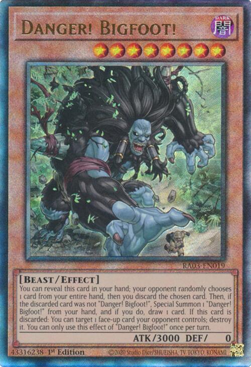 Danger! Bigfoot! (UTR) [RA03-EN019] Prismatic Ultimate Rare | Galaxy Games LLC