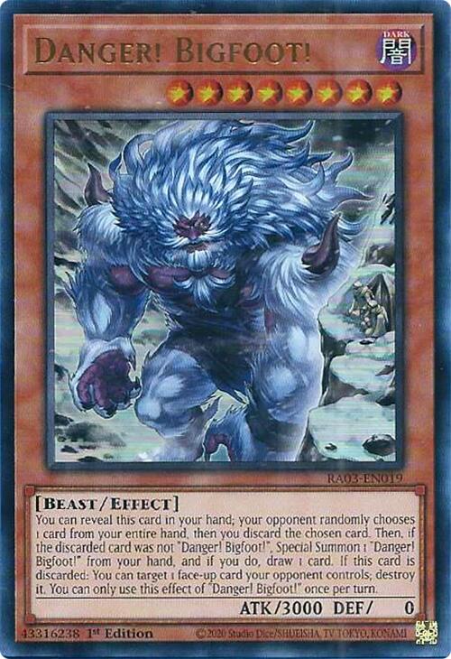 Danger! Bigfoot! (Alternate Art) (UR) [RA03-EN019] Ultra Rare | Galaxy Games LLC