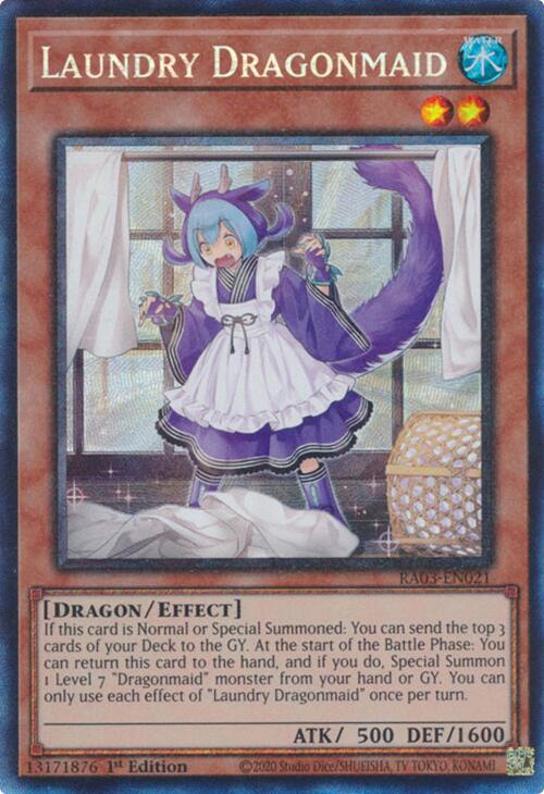 Laundry Dragonmaid (CR) [RA03-EN021] Prismatic Collector's Rare | Galaxy Games LLC