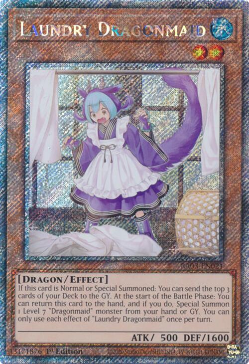 Laundry Dragonmaid (Platinum Secret Rare) [RA03-EN021] Platinum Secret Rare | Galaxy Games LLC