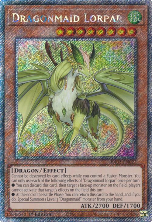 Dragonmaid Lorpar (Platinum Secret Rare) [RA03-EN022] Platinum Secret Rare | Galaxy Games LLC