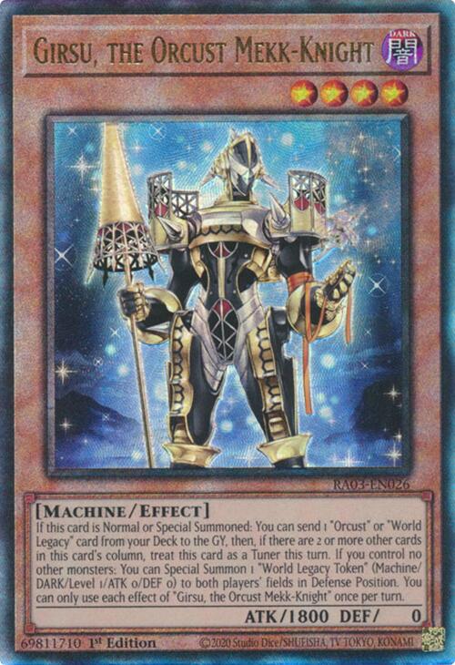 Girsu, the Orcust Mekk-Knight (UTR) [RA03-EN026] Prismatic Ultimate Rare | Galaxy Games LLC