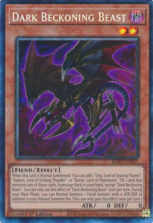 Dark Beckoning Beast (CR) [RA03-EN027] Prismatic Collector's Rare | Galaxy Games LLC