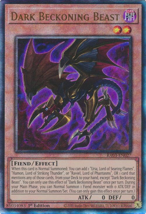 Dark Beckoning Beast (UTR) [RA03-EN027] Prismatic Ultimate Rare | Galaxy Games LLC