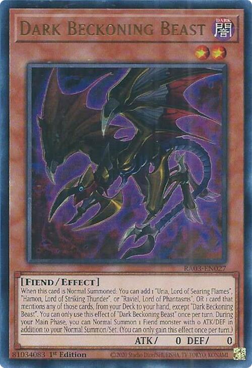 Dark Beckoning Beast (UR) [RA03-EN027] Ultra Rare | Galaxy Games LLC