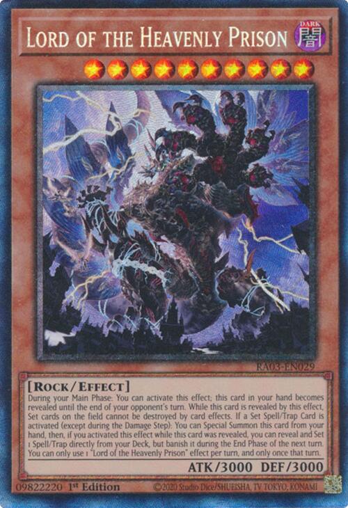 Lord of the Heavenly Prison (CR) [RA03-EN029] Prismatic Collector's Rare | Galaxy Games LLC