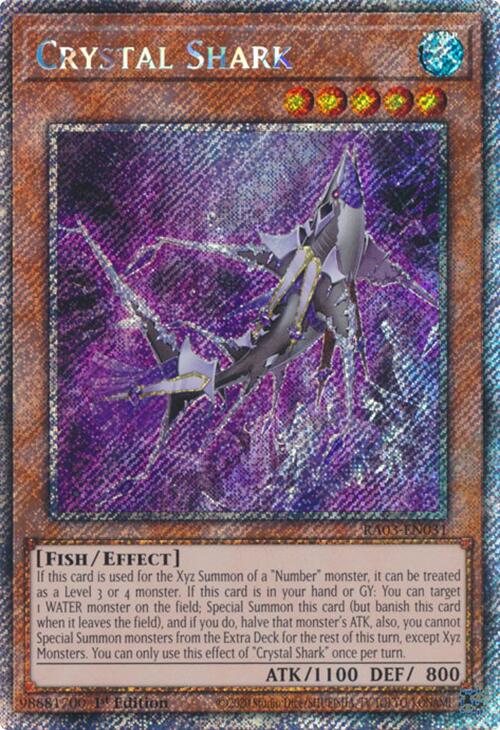 Crystal Shark (Platinum Secret Rare) [RA03-EN031] Platinum Secret Rare | Galaxy Games LLC