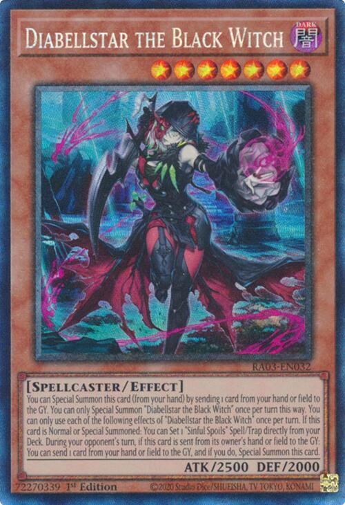 Diabellstar the Black Witch (CR) [RA03-EN032] Prismatic Collector's Rare | Galaxy Games LLC