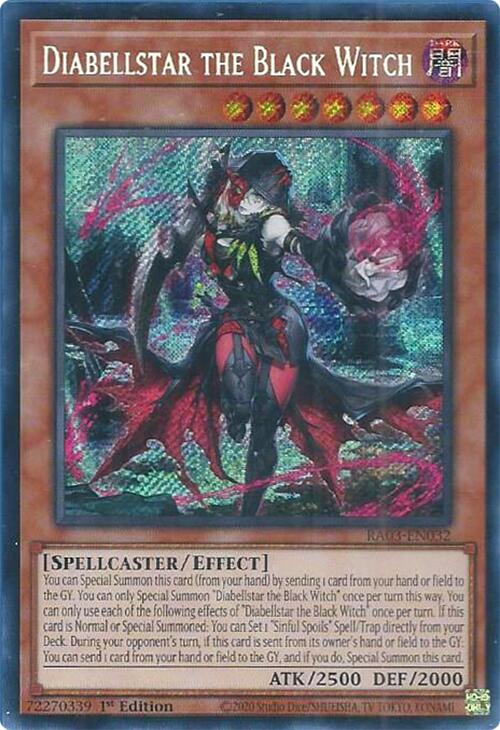 Diabellstar the Black Witch (Secret Rare) [RA03-EN032] Secret Rare | Galaxy Games LLC