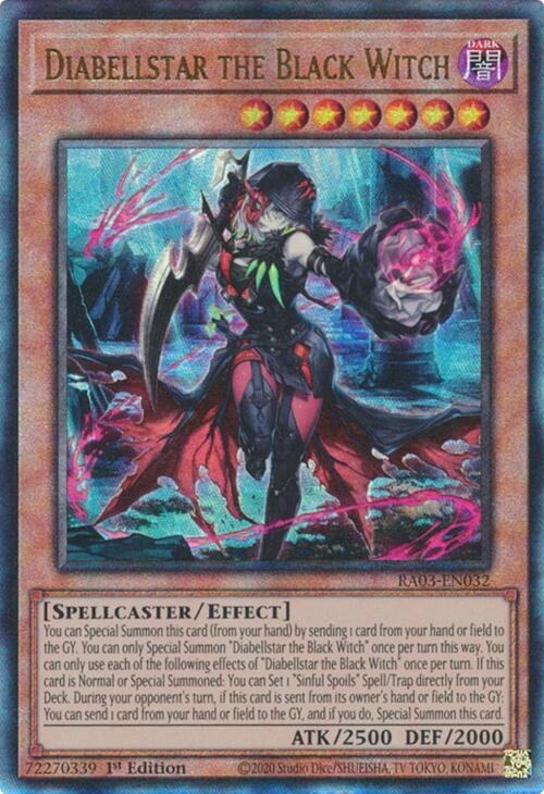 Diabellstar the Black Witch (UTR) [RA03-EN032] Prismatic Ultimate Rare | Galaxy Games LLC