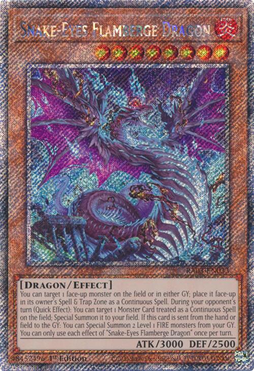 Snake-Eyes Flamberge Dragon (Platinum Secret Rare) [RA03-EN033] Platinum Secret Rare | Galaxy Games LLC