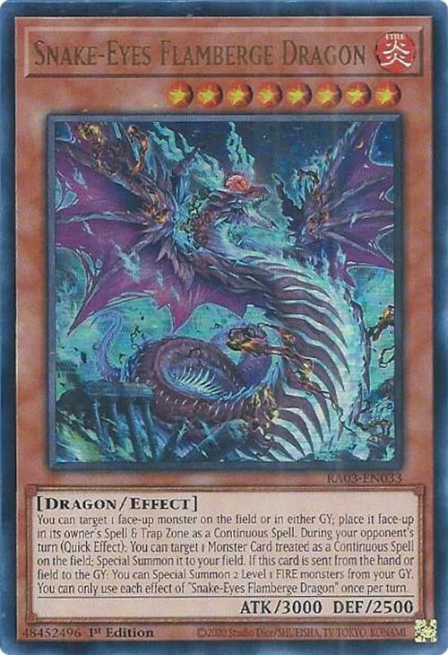 Snake-Eyes Flamberge Dragon (UR) [RA03-EN033] Ultra Rare | Galaxy Games LLC