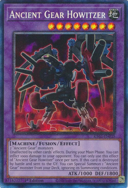 Ancient Gear Howitzer (CR) [RA03-EN035] Prismatic Collector's Rare | Galaxy Games LLC