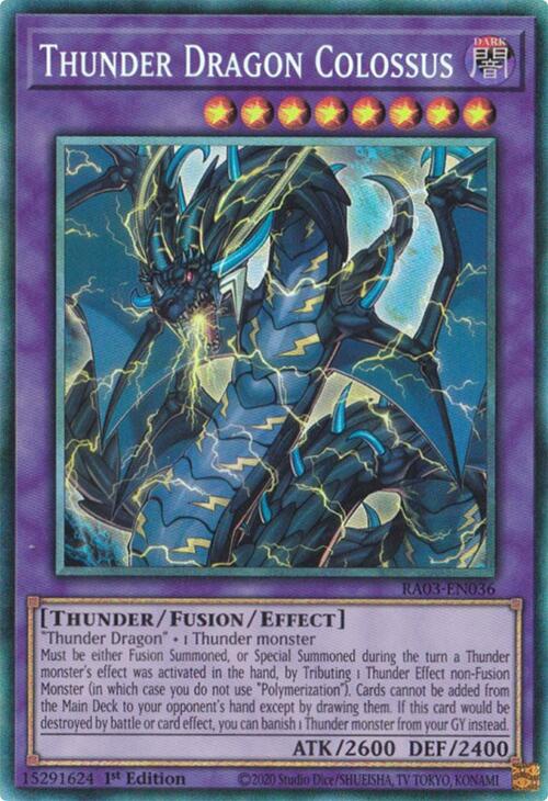 Thunder Dragon Colossus (CR) [RA03-EN036] Prismatic Collector's Rare | Galaxy Games LLC