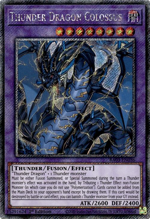 Thunder Dragon Colossus (Platinum Secret Rare) [RA03-EN036] Platinum Secret Rare | Galaxy Games LLC