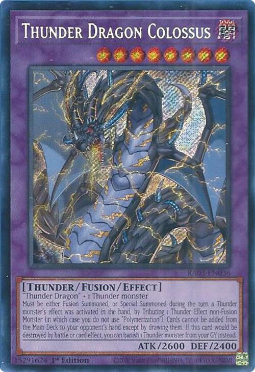 Thunder Dragon Colossus (Secret Rare) [RA03-EN036] Secret Rare | Galaxy Games LLC