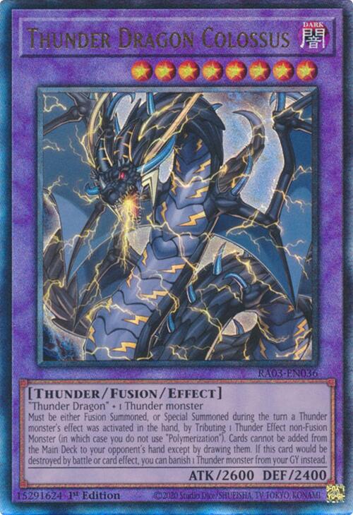 Thunder Dragon Colossus (UTR) [RA03-EN036] Prismatic Ultimate Rare | Galaxy Games LLC