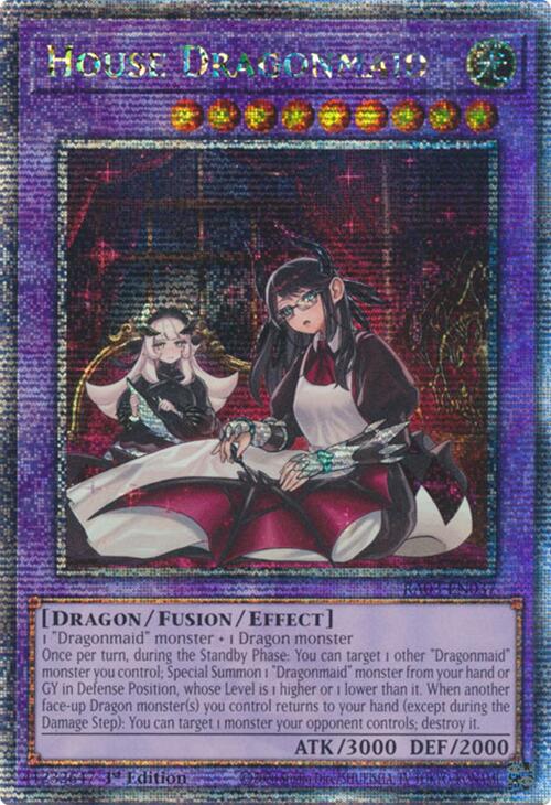 House Dragonmaid (Alternate Art) (Quarter Century Secret Rare) [RA03-EN037] Quarter Century Secret Rare | Galaxy Games LLC