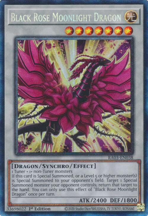 Black Rose Moonlight Dragon (CR) [RA03-EN038] Prismatic Collector's Rare | Galaxy Games LLC