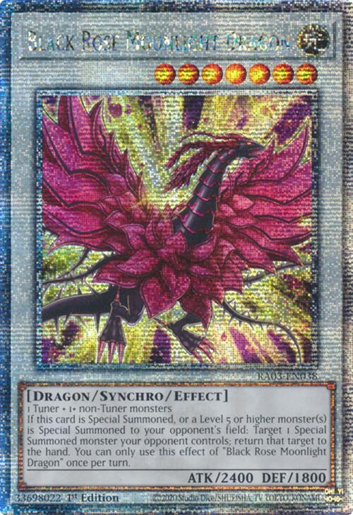 Black Rose Moonlight Dragon (Quarter Century Secret Rare) [RA03-EN038] Quarter Century Secret Rare | Galaxy Games LLC